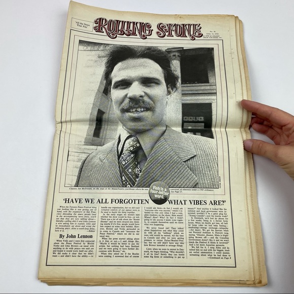 Vintage Rolling Stone Magazine Dennis Hopper John Lennon April 16, 1970 Music - Picture 5 of 5